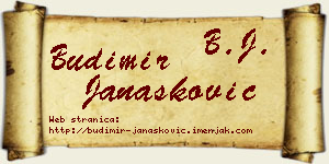 Budimir Janašković vizit kartica